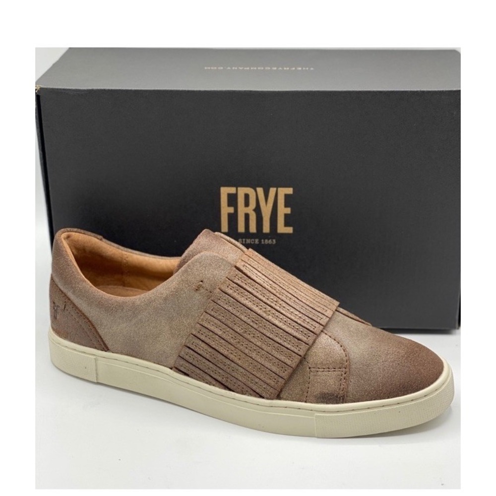 Frye Women's Ivy Gore Slip-On Sneakers Size 10 Brown Leather Casual Footwear